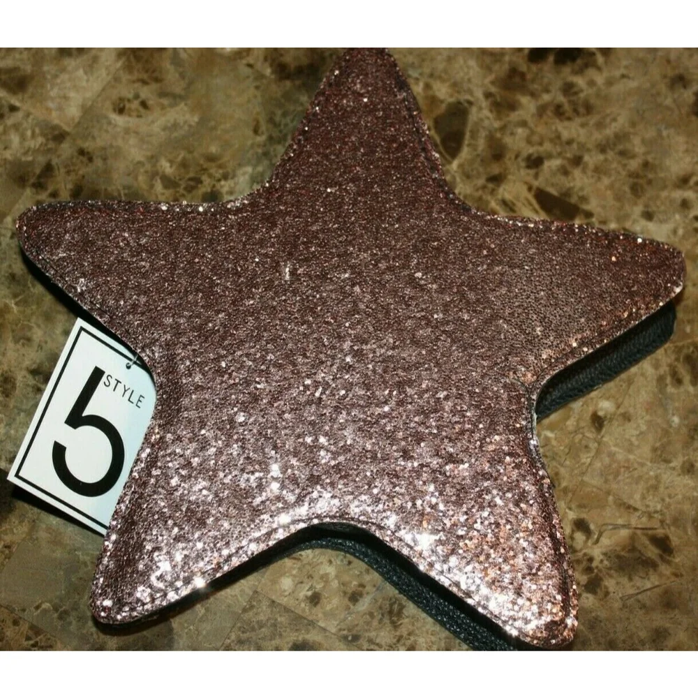 3/$15 PINK GLITTER STAR CROSSBODY PURSE BAG SPARKLE GIFT FOR GIRLS NWT CUTE!
